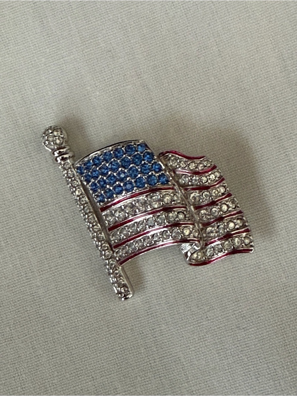 Swarovski American Flag Pin